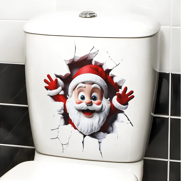 Christmas Snowman Toilet Sticker Merry Christmas Party Decoration 2025 Xmas Bathroom Decor Navidad Natal New Year Gift 2026