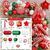 137PCS Christmas Balloon Set Candy Cane Aluminum Film