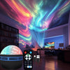 LED Night Light 7 Colors Starry Sky Projector Light Northern Aurora Ambient Light with Remote USB Auto Rotate for Bedroom Decor