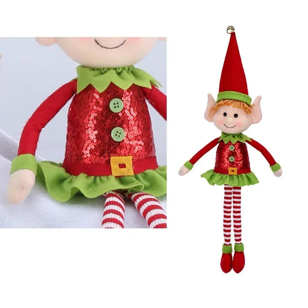 65cm Large Christmas Long Legged Elf Dolls Pendants for Kids Gifts Xmas Decoration New Year Festive Party Supplies