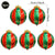 5Pcs Christmas Balloons Red Green Bow Bell Wreath Hanging Christmas Ball Foil Balloons Xmas Party Holiday Celebration Decoration