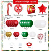 137PCS Christmas Balloon Set Candy Cane Aluminum Film