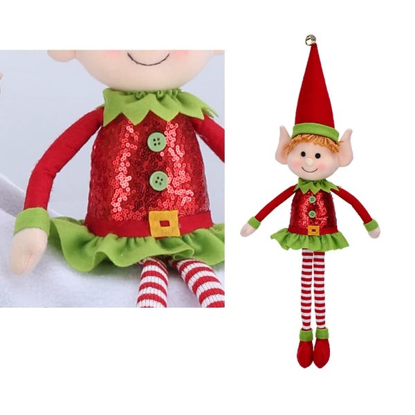 65cm Large Christmas Long Legged Elf Dolls Pendants for Kids Gifts Xmas Decoration New Year Festive Party Supplies