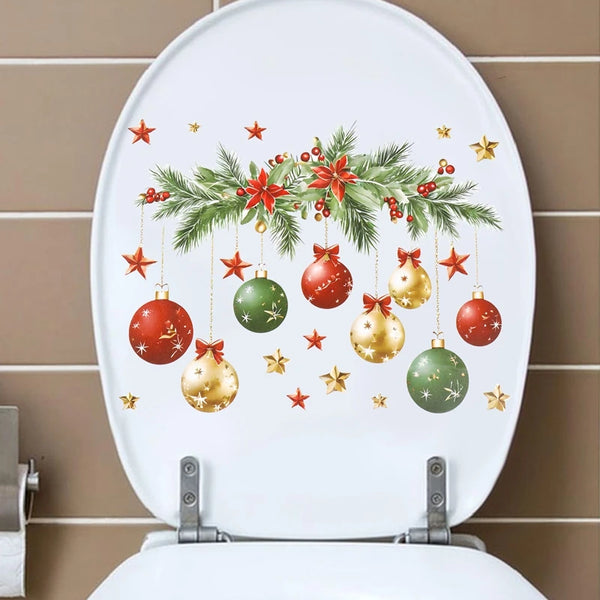 Christmas Snowman Toilet Sticker Merry Christmas Party Decoration 2025 Xmas Bathroom Decor Navidad Natal New Year Gift 2026
