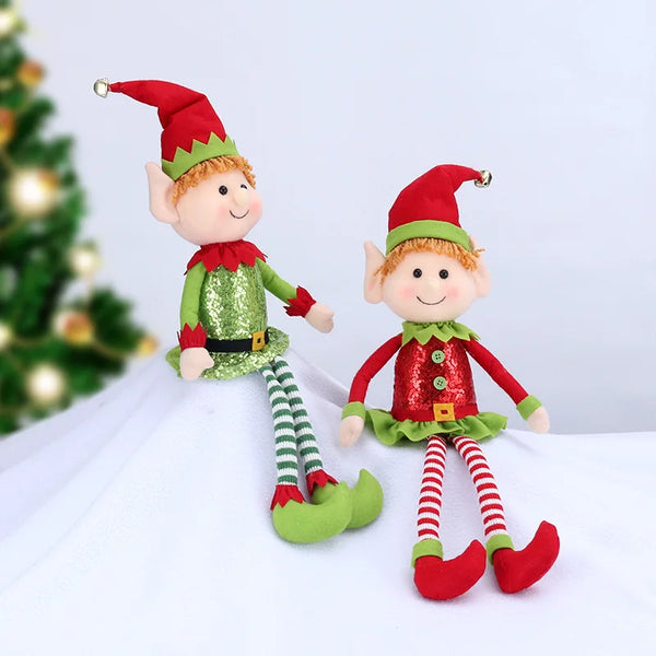 65cm Large Christmas Long Legged Elf Dolls Pendants for Kids Gifts Xmas Decoration New Year Festive Party Supplies