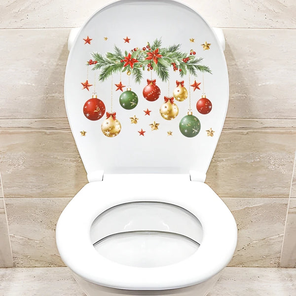 Christmas Snowman Toilet Sticker Merry Christmas Party Decoration 2025 Xmas Bathroom Decor Navidad Natal New Year Gift 2026