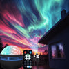 LED Night Light 7 Colors Starry Sky Projector Light Northern Aurora Ambient Light with Remote USB Auto Rotate for Bedroom Decor