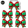 5Pcs Christmas Balloons Red Green Bow Bell Wreath Hanging Christmas Ball Foil Balloons Xmas Party Holiday Celebration Decoration