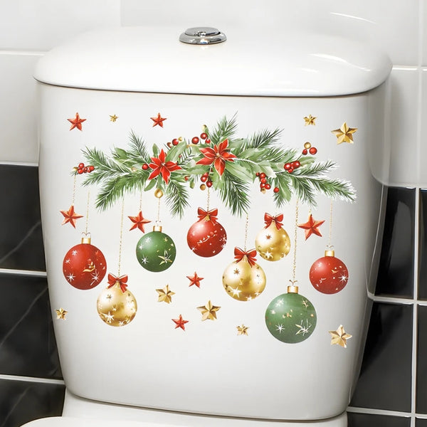 Christmas Snowman Toilet Sticker Merry Christmas Party Decoration 2025 Xmas Bathroom Decor Navidad Natal New Year Gift 2026