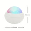 1PC Star Projector Night Light - USB Powered Galaxy Lamp with Remote Water Ripple & RGB Color Changing for Home Decor