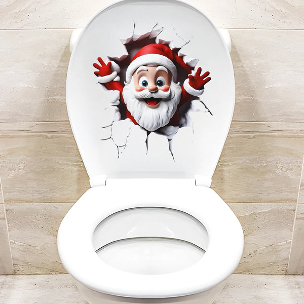 Christmas Snowman Toilet Sticker Merry Christmas Party Decoration 2025 Xmas Bathroom Decor Navidad Natal New Year Gift 2026
