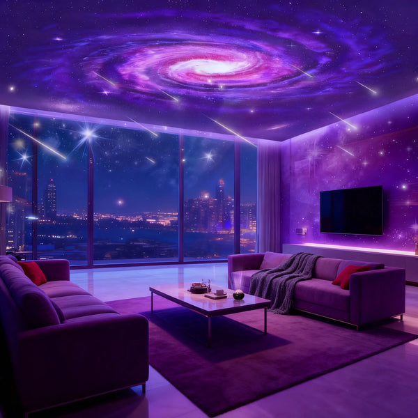 Galaxy starry sky LED projector USB nightlight, bedroom, party, Christmas, wedding atmosphere decorative lights.