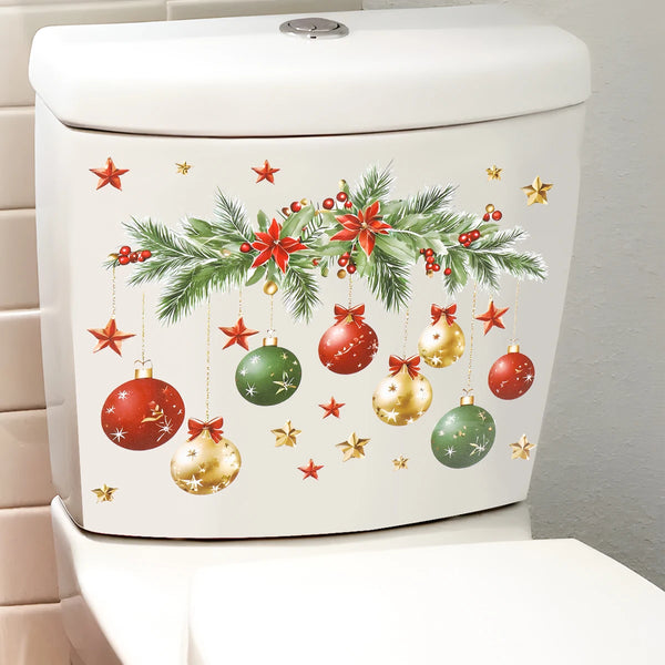 Christmas Snowman Toilet Sticker Merry Christmas Party Decoration 2025 Xmas Bathroom Decor Navidad Natal New Year Gift 2026