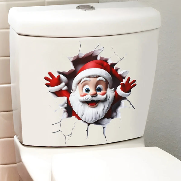 Christmas Snowman Toilet Sticker Merry Christmas Party Decoration 2025 Xmas Bathroom Decor Navidad Natal New Year Gift 2026