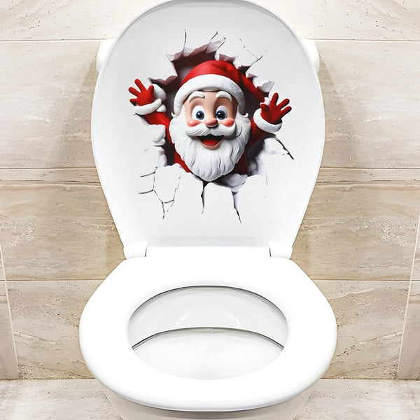 Christmas Snowman Toilet Sticker Merry Christmas Party Decoration 2025 Xmas Bathroom Decor Navidad Natal New Year Gift 2026