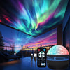LED Night Light 7 Colors Starry Sky Projector Light Northern Aurora Ambient Light with Remote USB Auto Rotate for Bedroom Decor