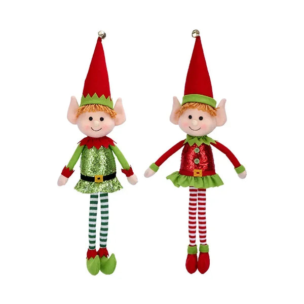 65cm Large Christmas Long Legged Elf Dolls Pendants for Kids Gifts Xmas Decoration New Year Festive Party Supplies