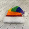 Splicing Christmas Santa Hat Xmas Long Plush Holiday Red Hat For Woman And Man