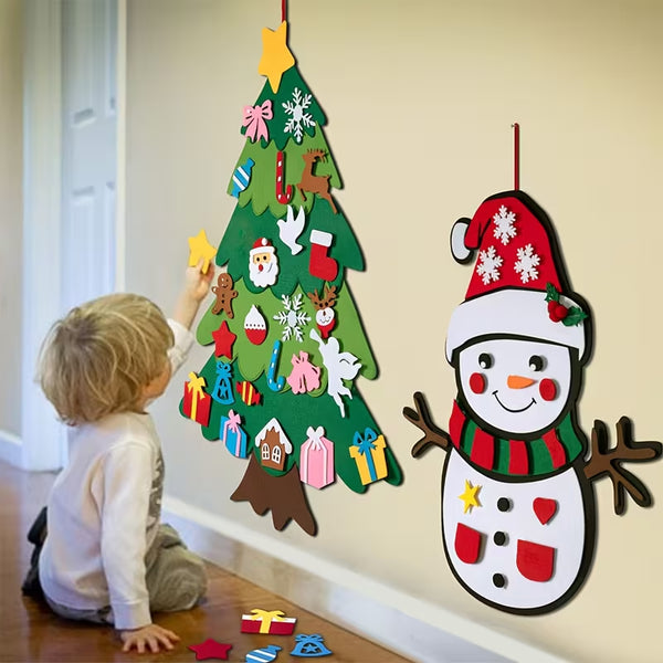 DIY Felt Christmas Tree & Snowman Set – The "Toddler-Safe" Holiday Activity