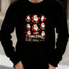Santa Claus Pattern Men's Long Sleeve T-shirt Funny Christmas Tree Print Loose Tops Autumn Fashion X'mas Tees New Year Clothing