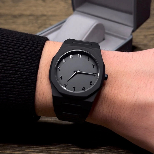 Stainless Steel Arabic Aura Watch