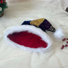Splicing Christmas Santa Hat Xmas Long Plush Holiday Red Hat For Woman And Man