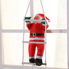 Decoration of Santa Claus on Ladders - Wall Hanging Polyethylene Santa Claus Statue, Festival Party Prop, No Battery Required