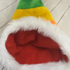 Splicing Christmas Santa Hat Xmas Long Plush Holiday Red Hat For Woman And Man