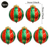 5Pcs Christmas Balloons Red Green Bow Bell Wreath Hanging Christmas Ball Foil Balloons Xmas Party Holiday Celebration Decoration