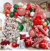 137PCS Christmas Balloon Set Candy Cane Aluminum Film