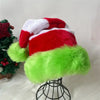 Splicing Christmas Santa Hat Xmas Long Plush Holiday Red Hat For Woman And Man