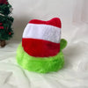 Splicing Christmas Santa Hat Xmas Long Plush Holiday Red Hat For Woman And Man