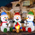 6 FT Long Christmas Inflatable Snowman with Campfire 3 Pack Small Snowman with Built-in LEDs Christmas Blow Up Yard Decoration