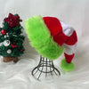 Splicing Christmas Santa Hat Xmas Long Plush Holiday Red Hat For Woman And Man