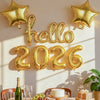 7pcs Hello 2026 New Year aluminum foil balloon set