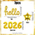 7pcs Hello 2026 New Year aluminum foil balloon set