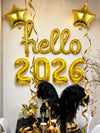 7pcs Hello 2026 New Year aluminum foil balloon set