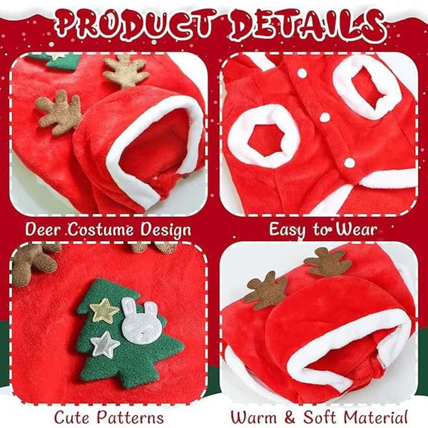Cozy "Reindeer" Christmas Costume for Dogs & Cats – Soft, Warm & Easy to Wear