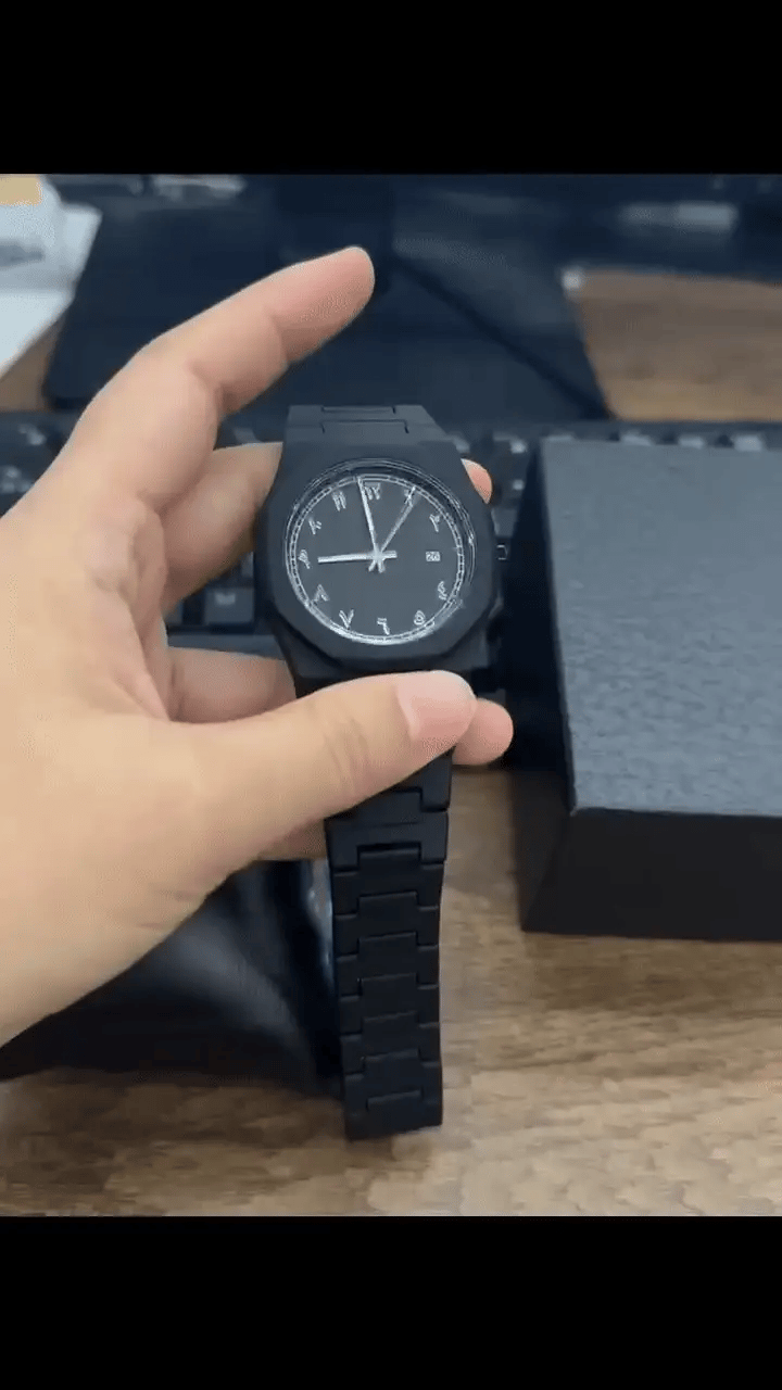 Stainless Steel Arabic Aura Watch