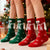 Viral "Holding Hands" Magnetic Christmas Socks (Red & Green Set)