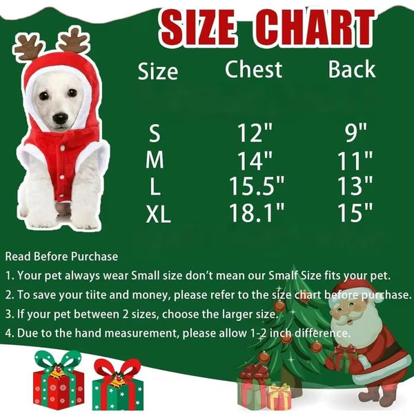 Cozy "Reindeer" Christmas Costume for Dogs & Cats – Soft, Warm & Easy to Wear