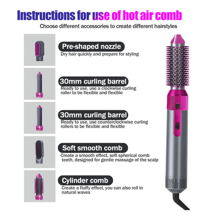 Hot Air Brush 5-in-1